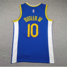 Camiseta Jimmy Butler #10 Golden State Warriors Azul Camiseta Jimmy Butler #10 Golden State Warriors Azul