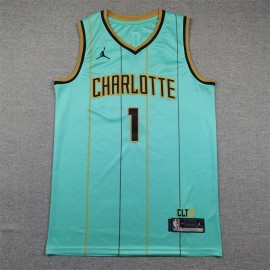 Camiseta LaMelo Ball #1 Charlotte Hornets 2024 Verde Claro