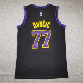 Camiseta Luka Doncic #77 Los Angeles Lakers 2024 Negro City Edition Camiseta Luka Doncic #77 Los Angeles Lakers 2024 Negro City Edition