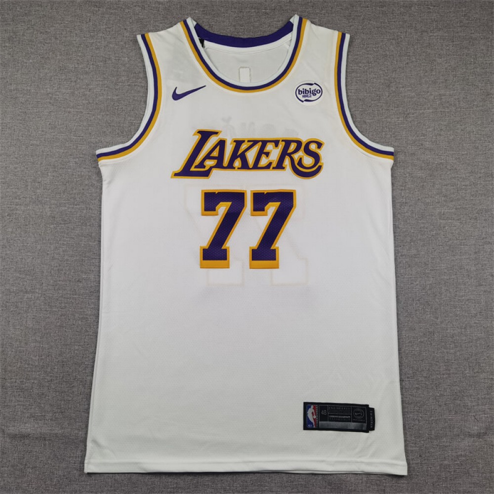 Camiseta Luka Doncic #77 Los Angeles Lakers Blanco Camiseta Luka Doncic #77 Los Angeles Lakers Blanco
