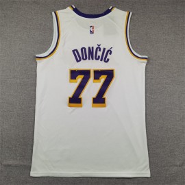 Camiseta Luka Doncic #77 Los Angeles Lakers Blanco Camiseta Luka Doncic #77 Los Angeles Lakers Blanco
