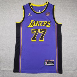 Camiseta Luka Doncic #77 Los Angeles Lakers Púrpura Statement Edition