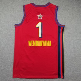 Camiseta Victor Wembanyama #1 All-Star 2025 Rojo Camiseta Victor Wembanyama #1 All-Star 2025 Rojo