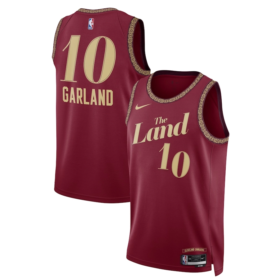 Camiseta Darius Garland #10 Cleveland Cavaliers 2024 Rojo City Edition