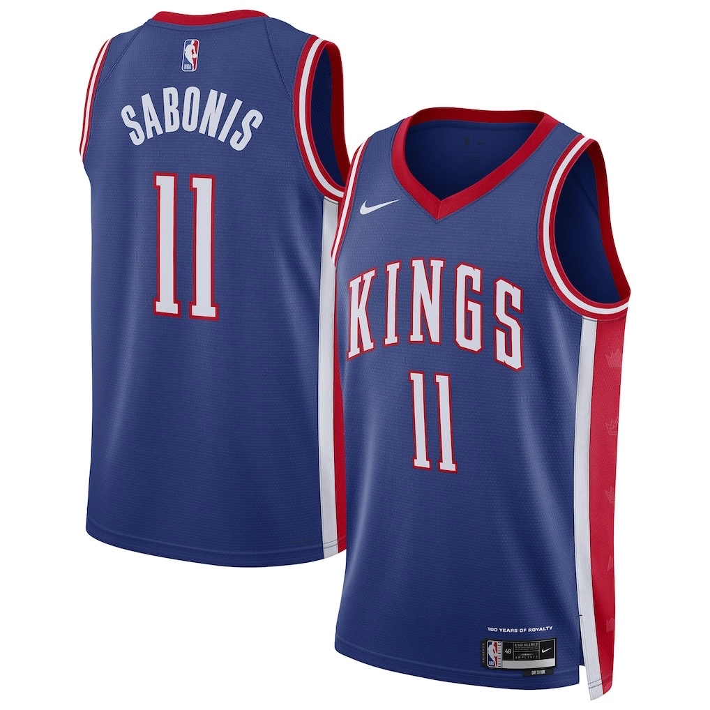 Camiseta Domantas Sabonis #11 Sacramento Kings 2025 Azul City Edition