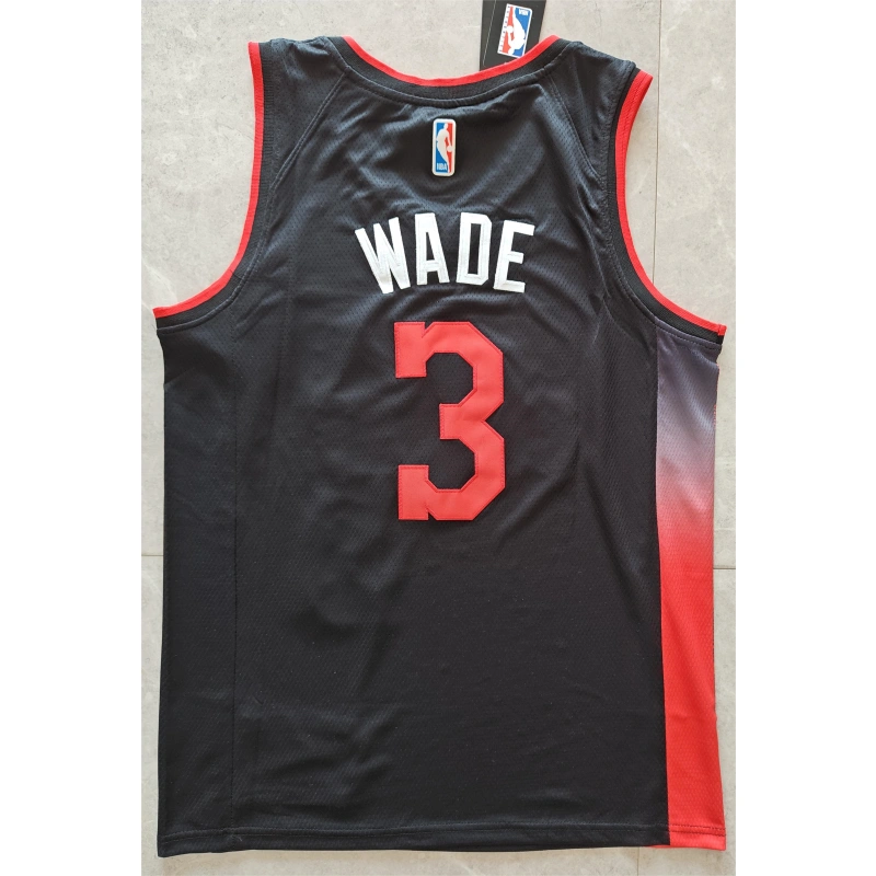 Camiseta Dwyane Wade #3 Miami Heat 2024 City Edition Negro Camiseta Dwyane Wade #3 Miami Heat 2024 City Edition Negro
