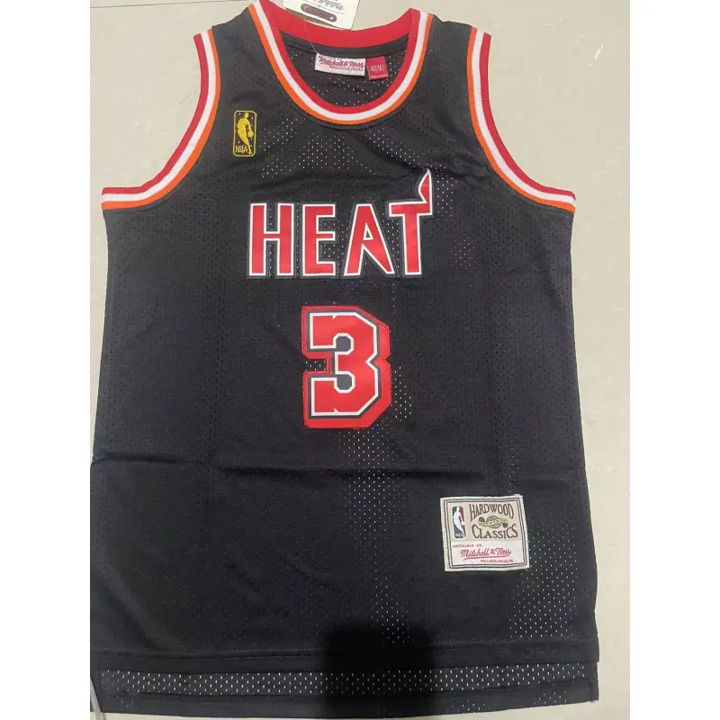 Camiseta Dwyane Wade #3 Miami Heat Negro/Rojo Niño Camiseta Dwyane Wade #3 Miami Heat Negro/Rojo Niño