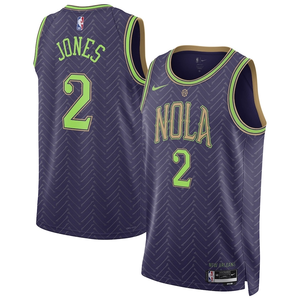 Camiseta Herbert Jones #2 New Orleans Pelicans 2025 Púrpura City Edition Camiseta Herbert Jones #2 New Orleans Pelicans 2025 Púrpura City Edition