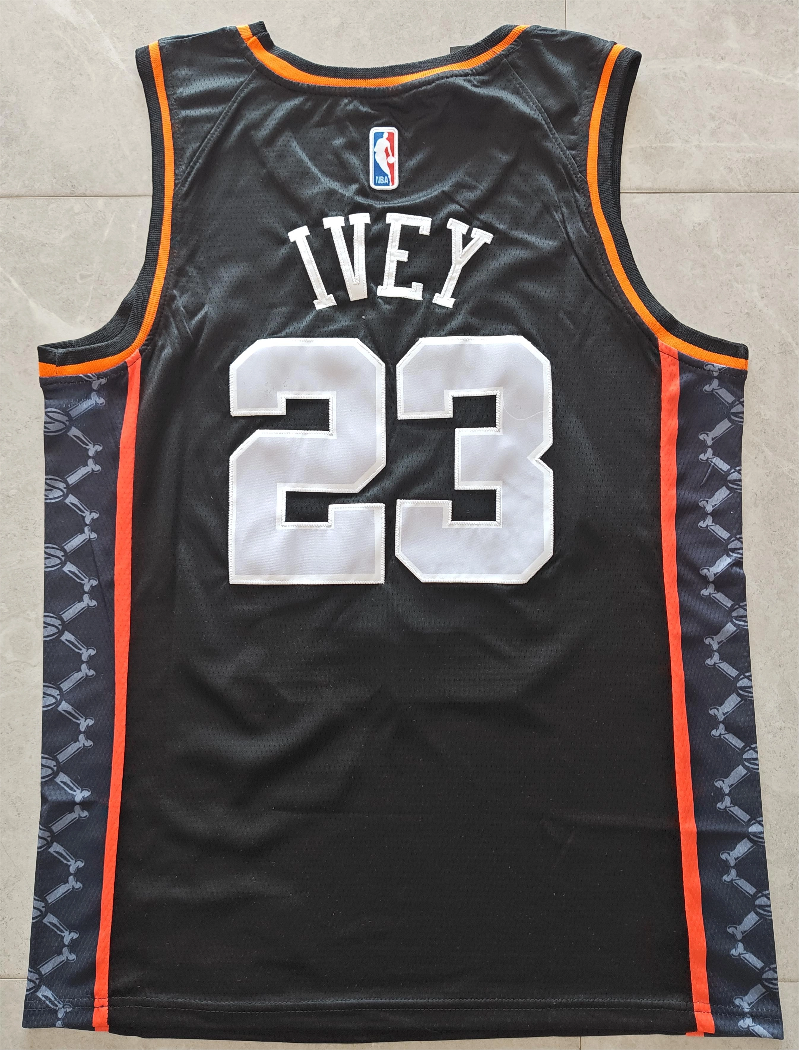 Camiseta Jaden Ivey #23 Detroit Pistons 2024 Negro City Edition Camiseta Jaden Ivey #23 Detroit Pistons 2024 Negro City Edition