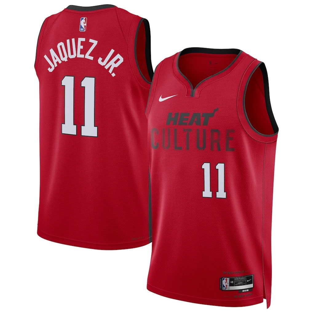 Camiseta Jaime Jaquez Jr. #11 Miami Heat 2025 Rojo City Edition Camiseta Jaime Jaquez Jr. #11 Miami Heat 2025 Rojo City Edition