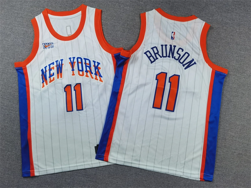 Camiseta Jalen Brunson #11 New York Knicks 2025 Blanco City Edition Niño Camiseta Jalen Brunson #11 New York Knicks 2025 Blanco City Edition Niño