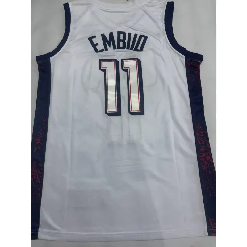 Camiseta Joel Embiid #11 EE.UU. 2024 Blanco Camiseta Joel Embiid #11 EE.UU. 2024 Blanco