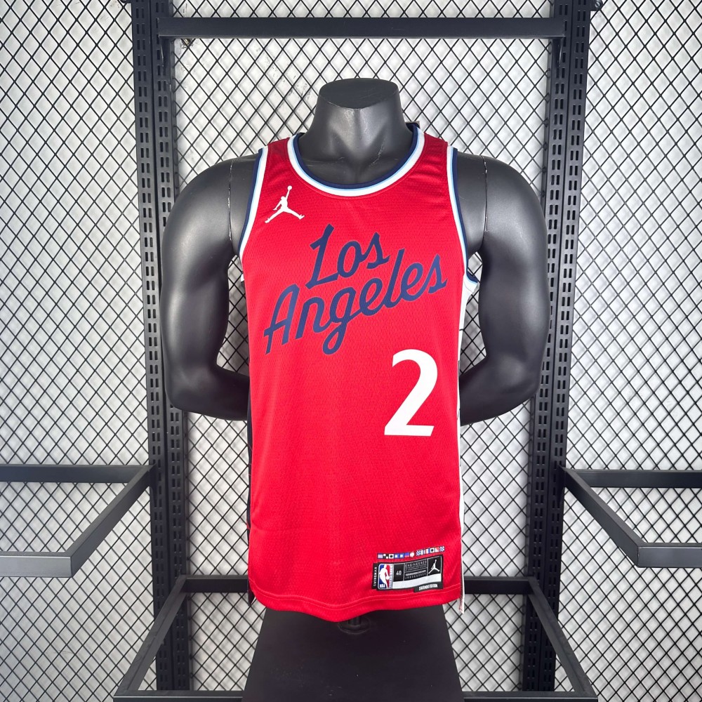 Camiseta Kawhi Leonard #2 Los Angeles Clippers 2025 Statement Edition Rojo Camiseta Kawhi Leonard #2 Los Angeles Clippers 2025 Statement Edition Rojo