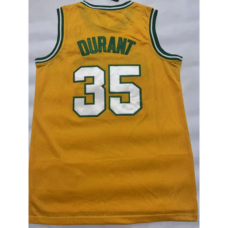 Camiseta Kevin Durant #35 Seattle Super Sonics Amarillo Edición Clasico Camiseta Kevin Durant #35 Seattle Super Sonics Amarillo Edición Clasico