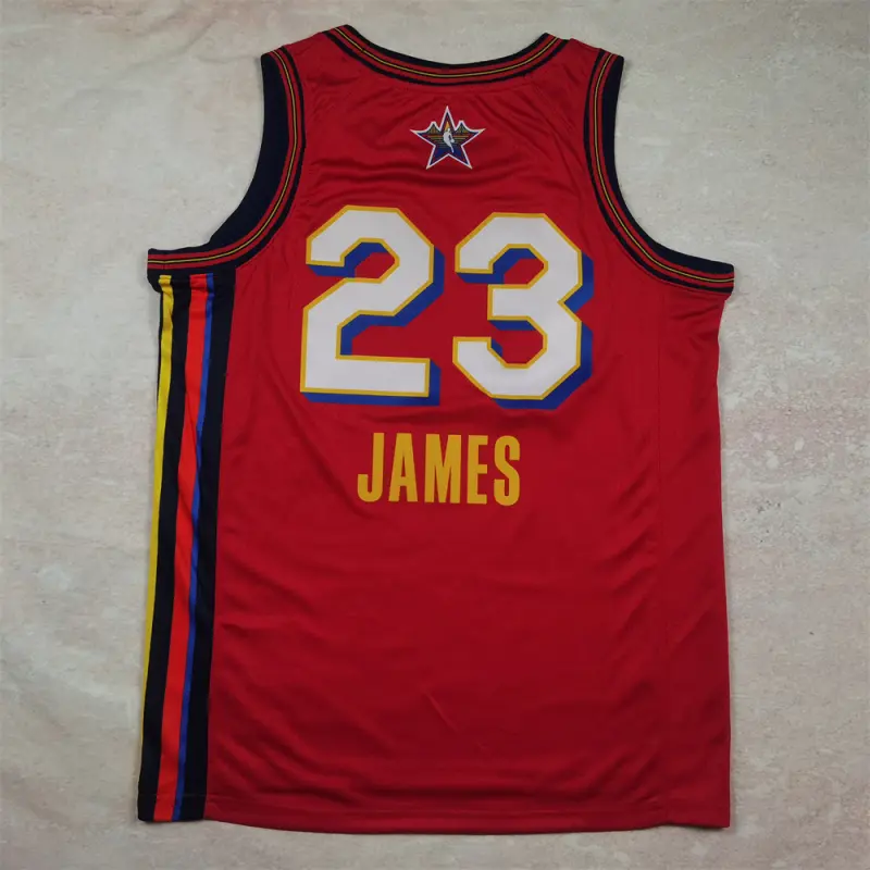 Camiseta LeBron James #23 All-Star 2025 Rojo Camiseta LeBron James #23 All-Star 2025 Rojo