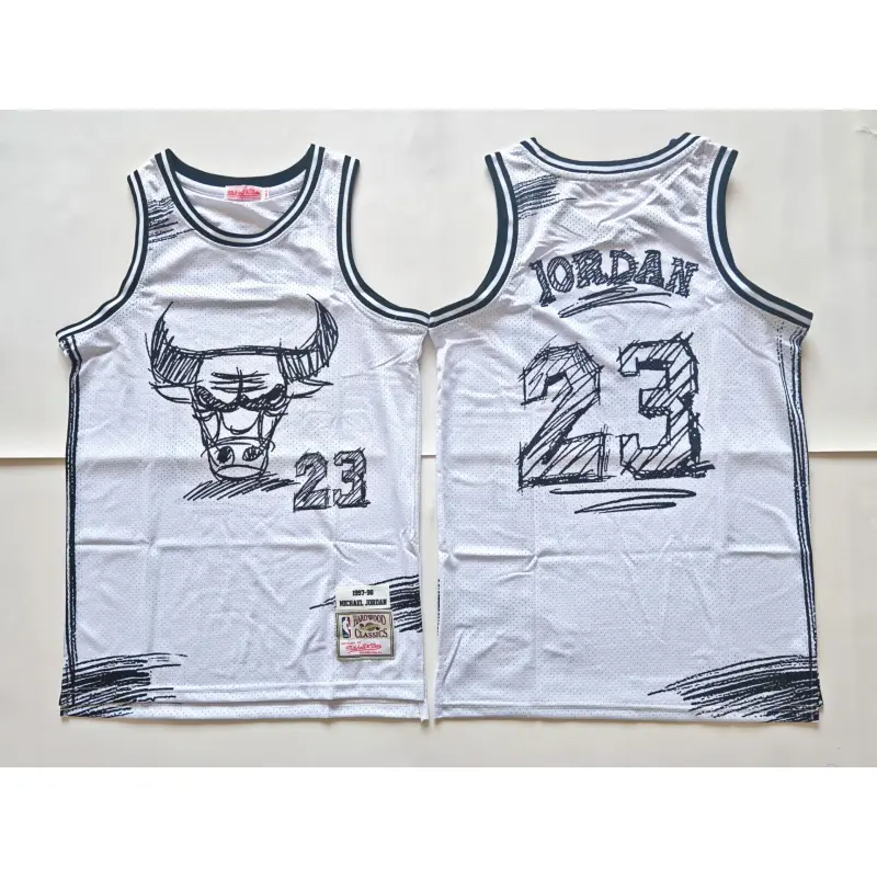 Camiseta Michael Jordan #23 Chicago Bulls 2024 Bosquejo Blanco
