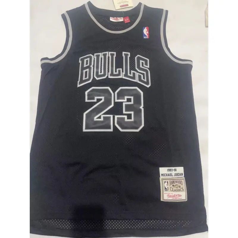 Camiseta Michael Jordan #23 Chicago Bulls Negro Retro