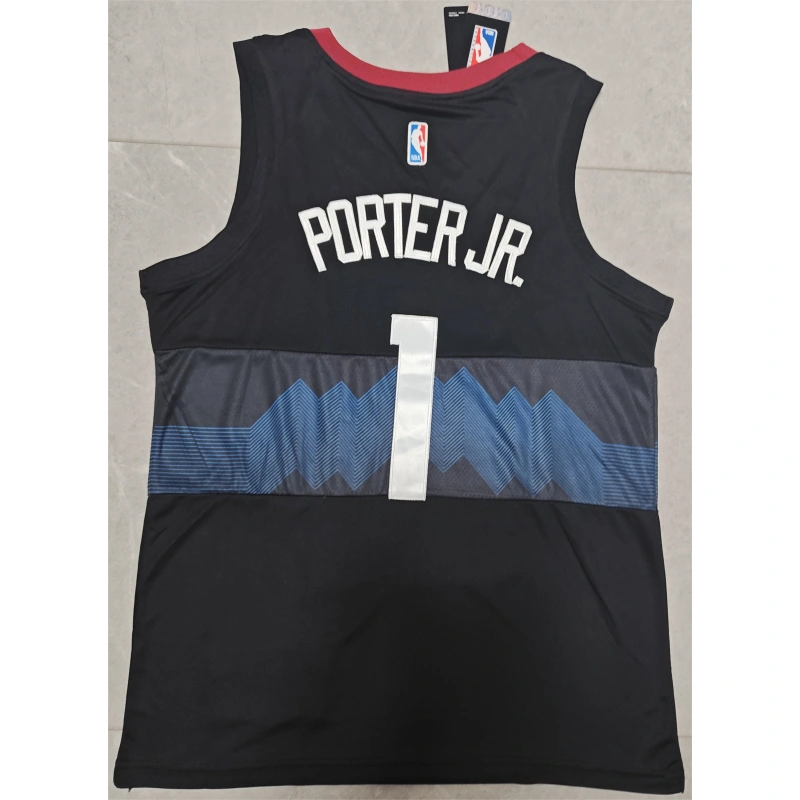 Camiseta Michael Porter Jr. #1 Denver Nuggets 2024 City Edition Negro Camiseta Michael Porter Jr. #1 Denver Nuggets 2024 City Edition Negro