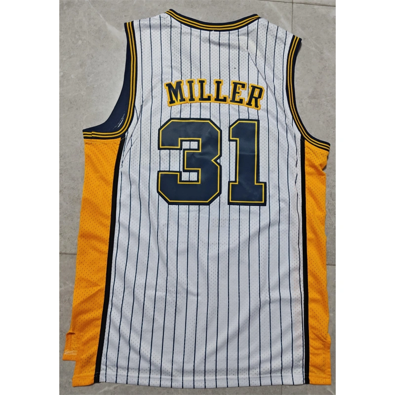 Camiseta Reggie Miller #31 Indiana Pacers Retro Blanco Camiseta Reggie Miller #31 Indiana Pacers Retro Blanco