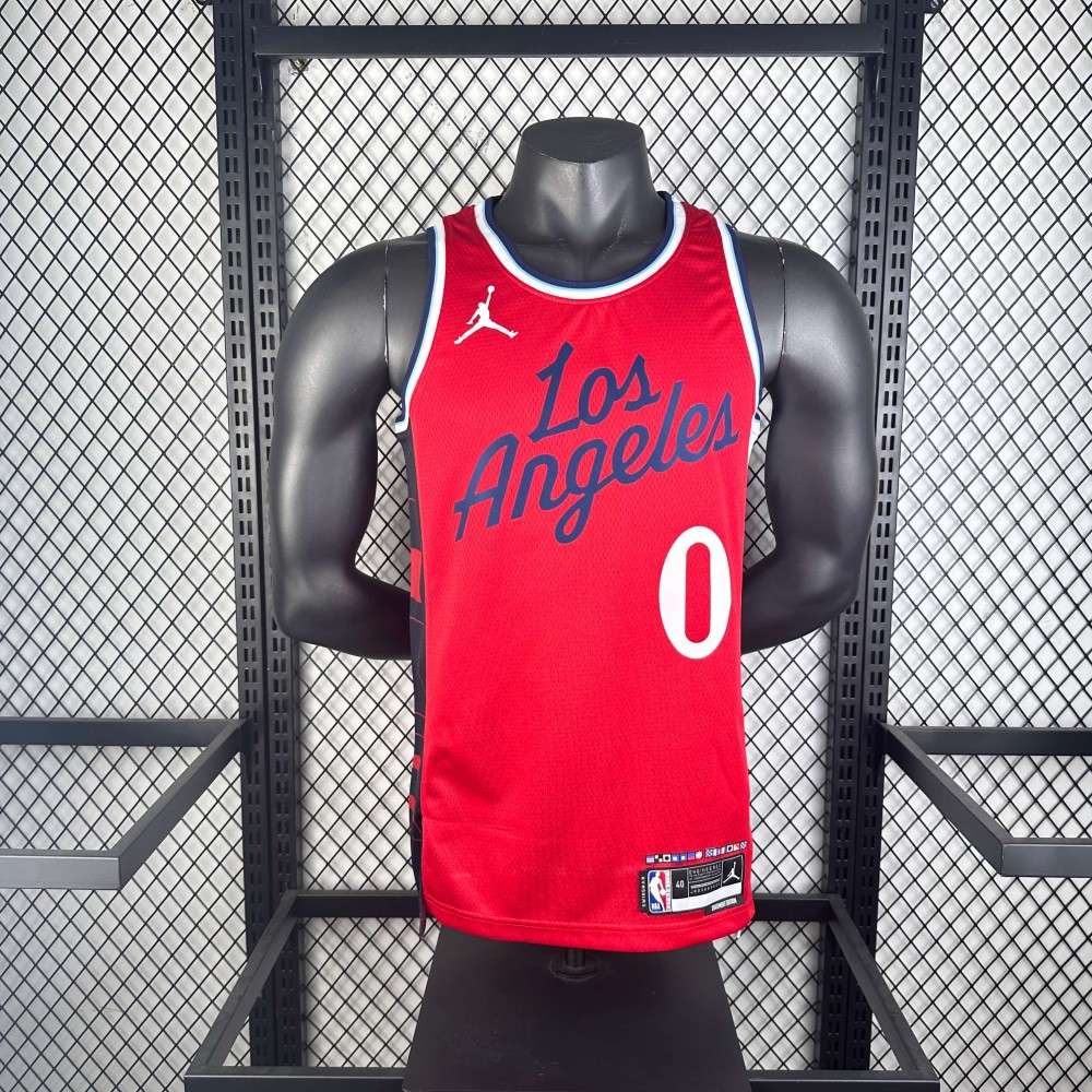 Camiseta Russell Westbrook #0 Los Angeles Clippers 2025 Statement Edition Rojo Camiseta Russell Westbrook #0 Los Angeles Clippers 2025 Statement Edition Rojo
