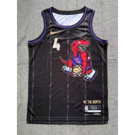 Camiseta Scottie Barnes #4 Toronto Raptors 2025 Negro City Edition