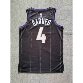 Camiseta Scottie Barnes #4 Toronto Raptors 2025 Negro City Edition Camiseta Scottie Barnes #4 Toronto Raptors 2025 Negro City Edition