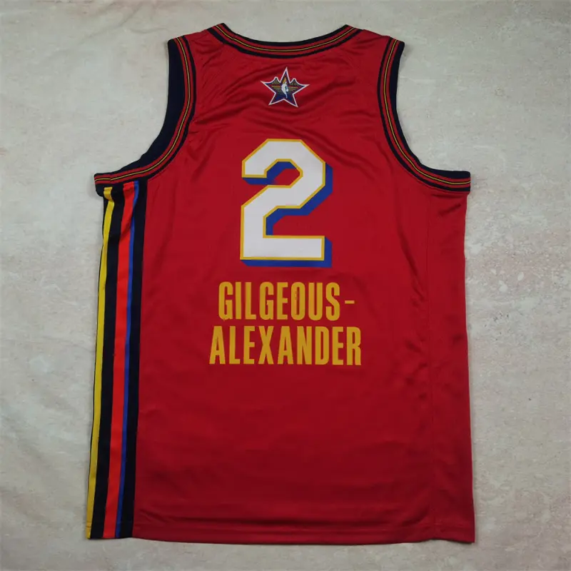 Camiseta Shai Gilgeous-Alexander #2 All-Star 2025 Rojo Camiseta Shai Gilgeous-Alexander #2 All-Star 2025 Rojo