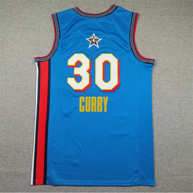 Camiseta Stephen Curry #30 All-Star 2025 Azul Claro Camiseta Stephen Curry #30 All-Star 2025 Azul Claro