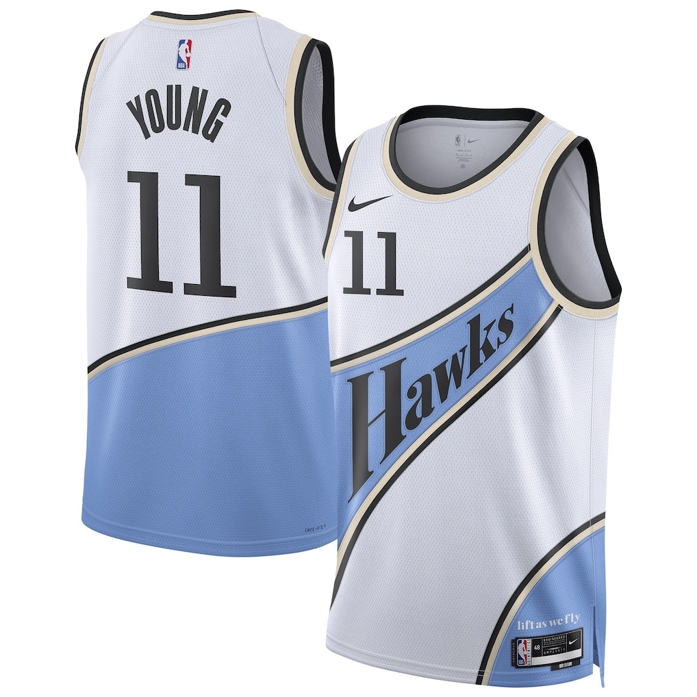 Camiseta Trae Young #11 Atlanta Hawks 2025 Blanco City Edition