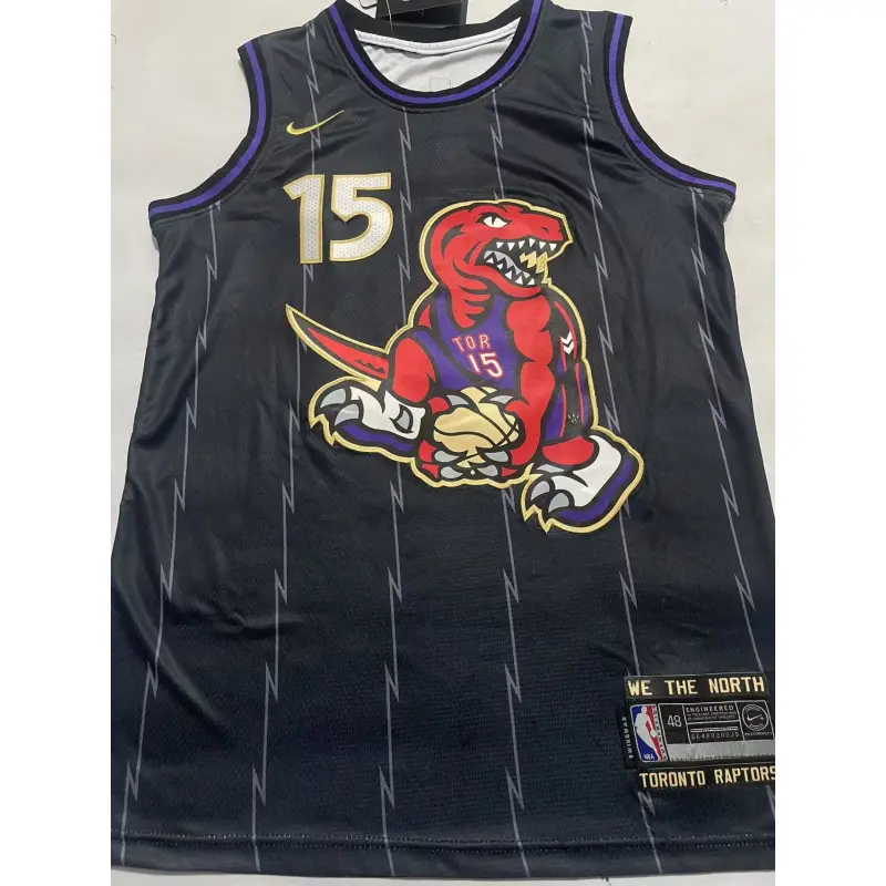 Camiseta Vince Carter #15 Toronto Raptors 2025 Negro City Edition