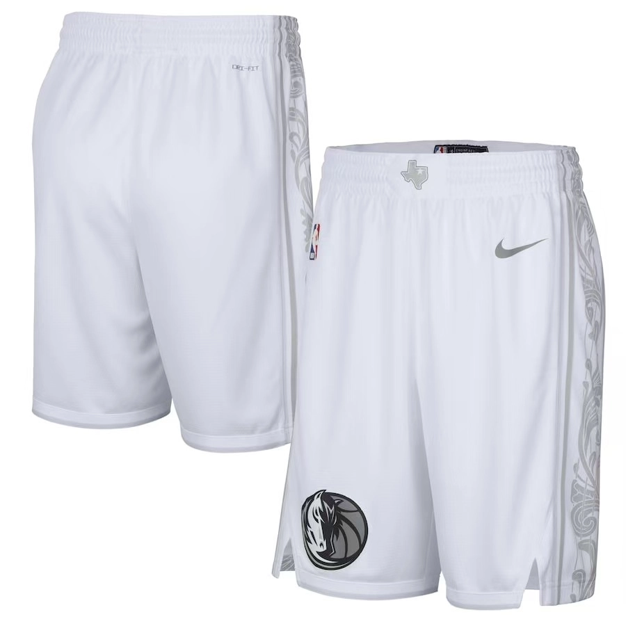 Pantalón Corto Dallas Mavericks 2025 City Edition Blanco