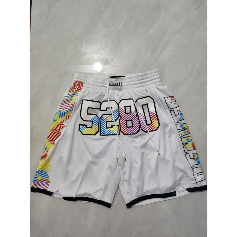 Pantalón Corto De Bolsillo Denver Nuggets 2025 Blanco City Edition