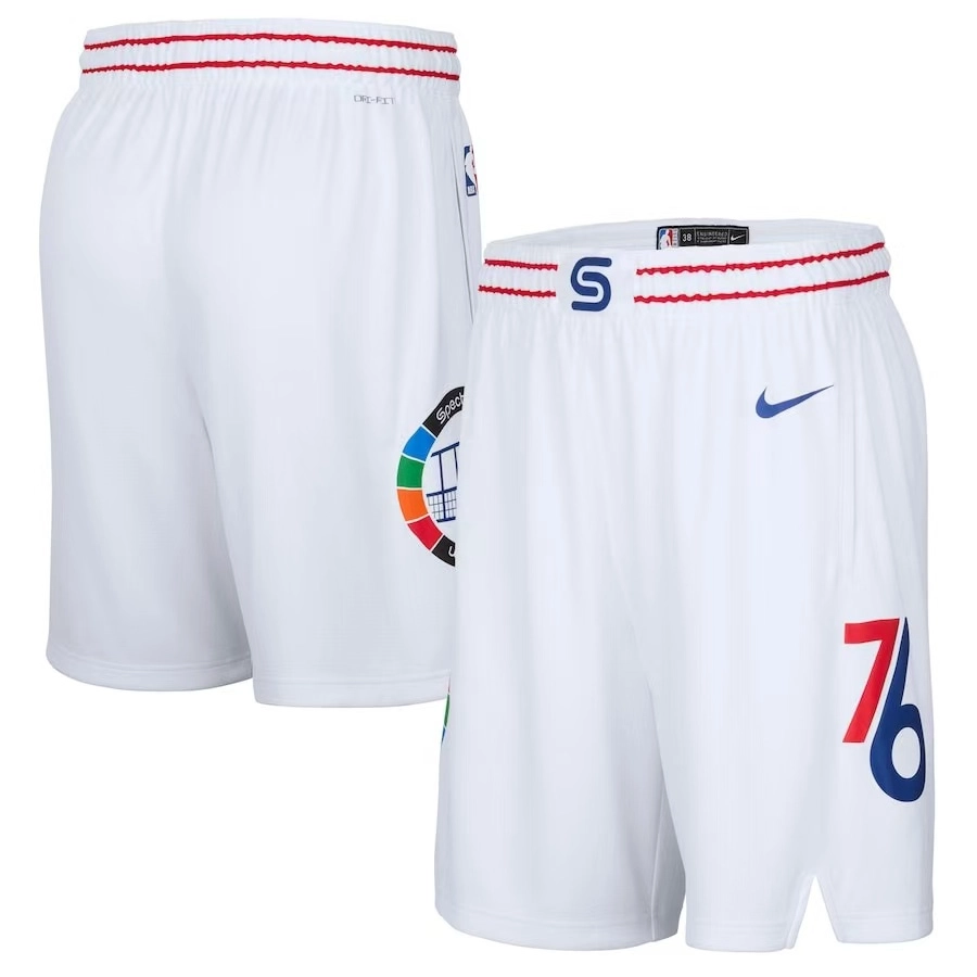 Pantalon Corto Philadelphia 76ers 2025 City Edition Blanco