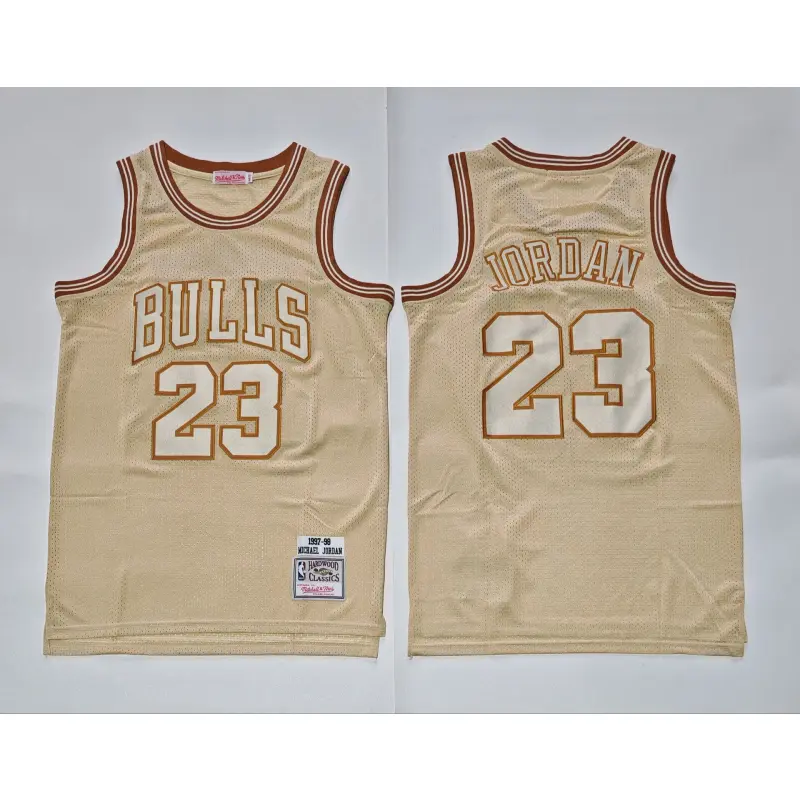 Camiseta Michael Jordan #23 Chicago Bulls Oro Classic Edition