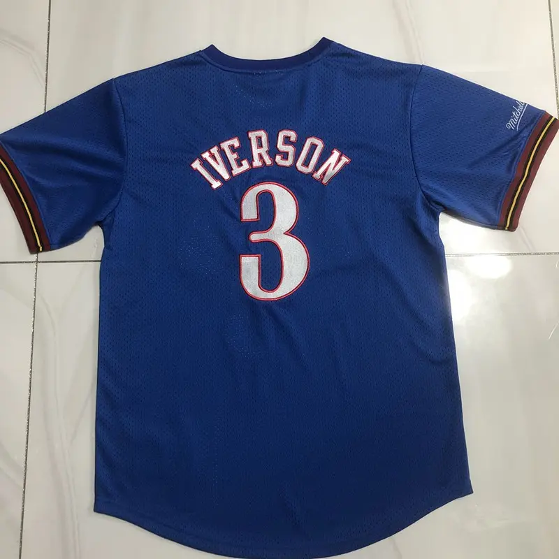 Camiseta Allen Iverson #3 Philadelphia 76ers Azul Oscuro  Camiseta Allen Iverson #3 Philadelphia 76ers Azul Oscuro