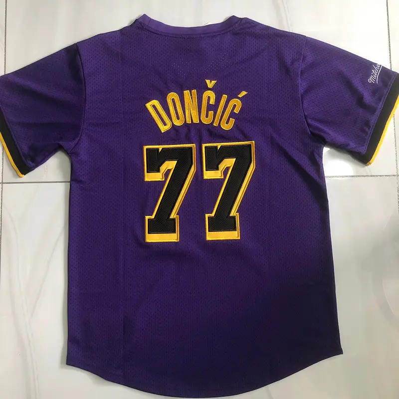 Camiseta Luka Dončić #77 Los Angeles Lakers Statement Edition Púrpura Camiseta Luka Dončić #77 Los Angeles Lakers Statement Edition Púrpura