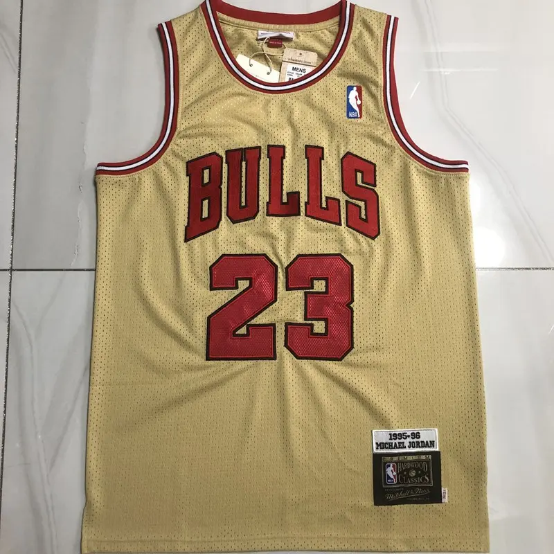 Camiseta Michael Jordan #23 Chicago Bulls 1995/96 Dorado Camiseta Michael Jordan #23 Chicago Bulls 1995/96 Dorado