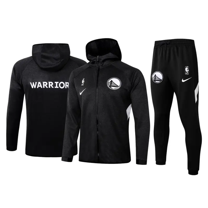 Chandal Golden State Warriors Con Capucha Negro/Blanco