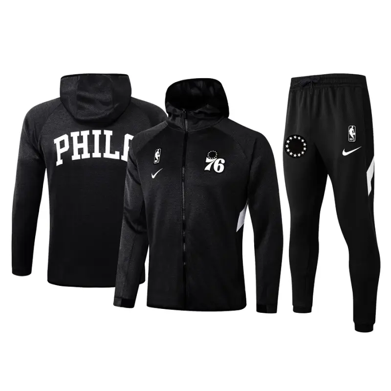 Chandal Philadelphia 76ers Con Capucha Negro Chandal Philadelphia 76ers Con Capucha Negro