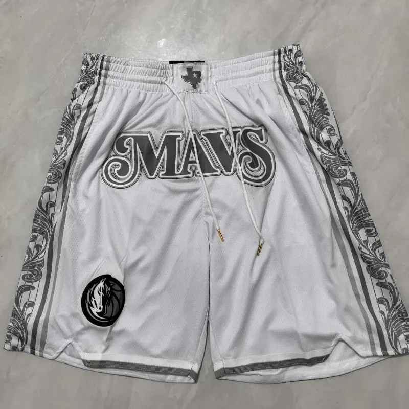 Pantalón Corto De Bolsillo Dallas Mavericks 2025 Blanco City Edition