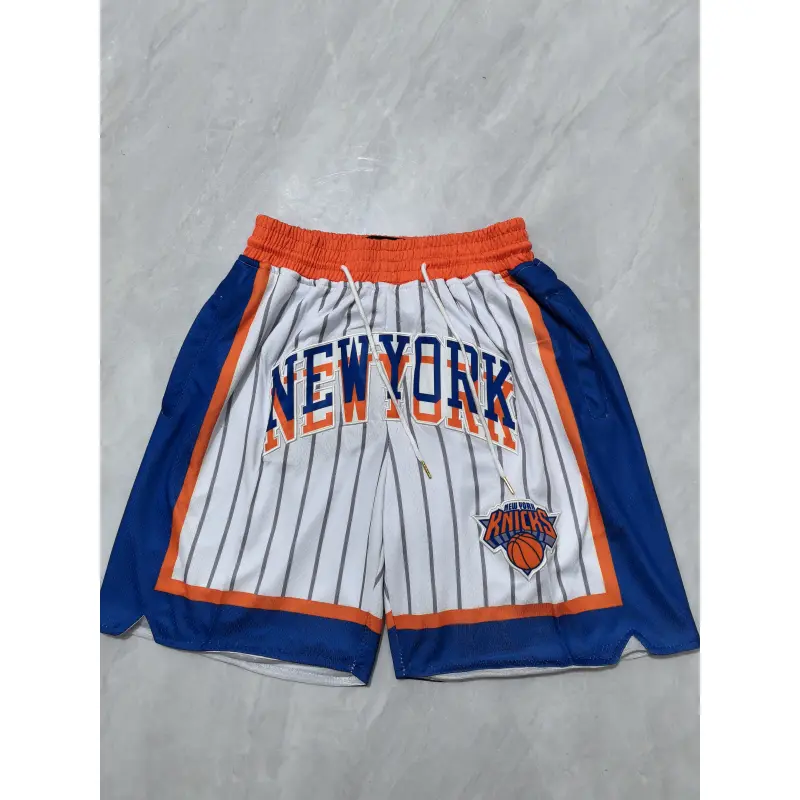 Pantalón Corto De Bolsillo New York Knicks 2025 Blanco Con Rayas City Edition