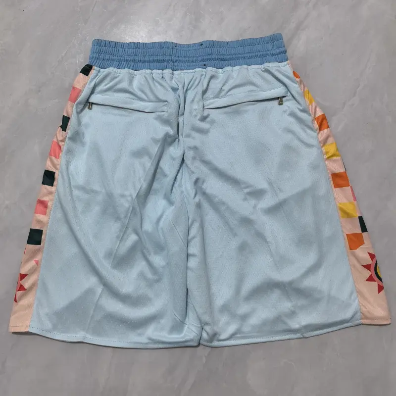 Pantalón Corto De Bolsillo San Antonio Spurs 2025 Azul Claro City Edition