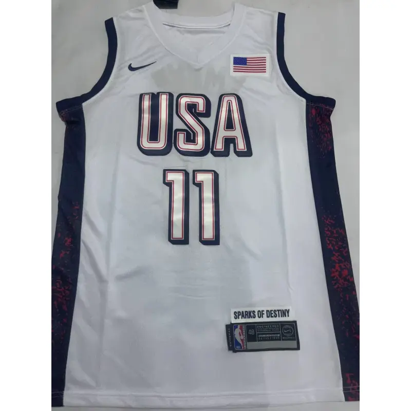 Camiseta Joel Embiid #11 USA Dream Team 2024 Edición Olímpica París Blanco