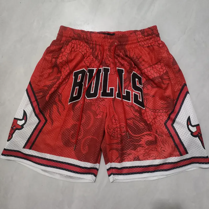 Pantalón Corto De Bolsillo Chicago Bulls Rojo Edición dragón