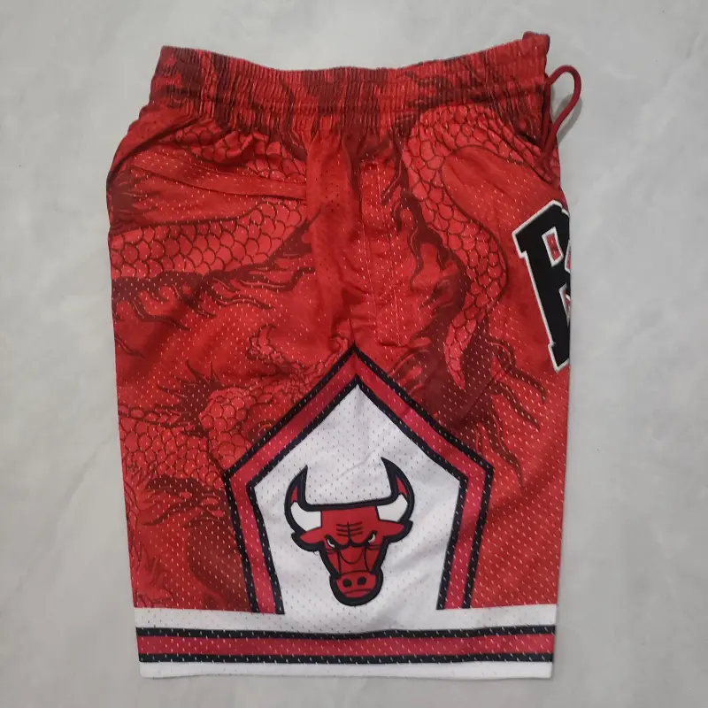 Pantalón Corto De Bolsillo Chicago Bulls Rojo Edición dragón