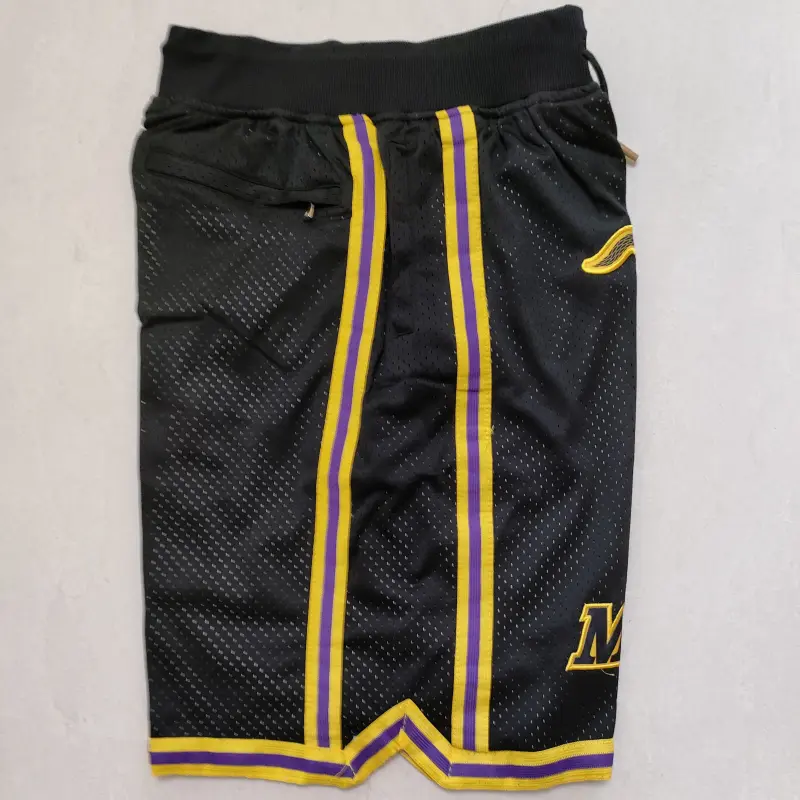 Pantalón Corto de Bolsillo Kobe Bryant #24 Los Angeles Lakers Mamba Negro