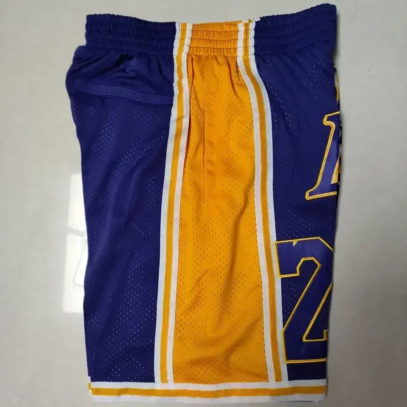 Pantalón Corto De Bolsillo Kobe Bryant #24 Los Angeles Lakers Morado Pantalón Corto De Bolsillo Kobe Bryant #24 Los Angeles Lakers Morado