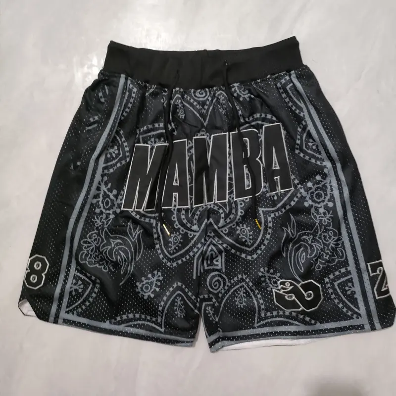 Pantalón Corto de Bolsillo Los Angeles Lakers Mamba Negro 2025