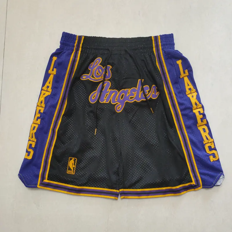 Pantalón Corto de Bolsillo Los Angeles Lakers Negro Retro