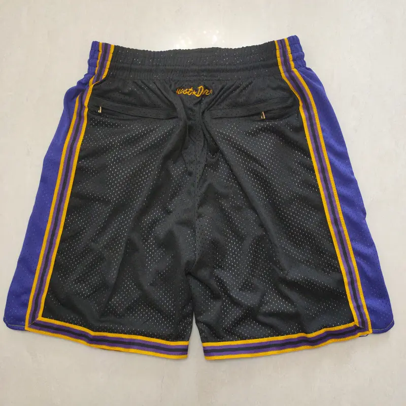 Pantalón Corto de Bolsillo Los Angeles Lakers Negro Retro